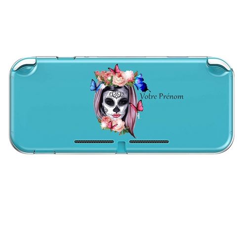 Coque Taperso pour Nintendo Switch Lite avec motif tete de mort style musique avec des coeurs personnalisable