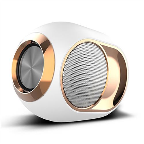 Enceinte sans fil Bluetooth portable-blanc