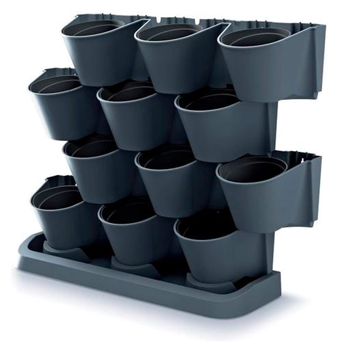 Non Communiqué Jardin Vertical Sur Pied Prosperplast Cascade Garden Anthracite