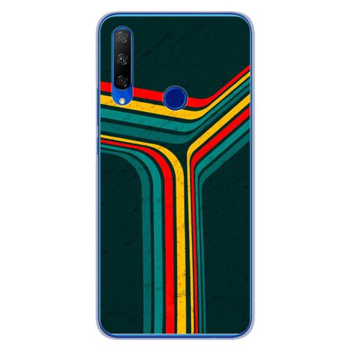 Coque en silicone imprimée compatible Huawei Honor 9X Retro lines