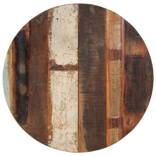 vidaXL Dessus de table rond 70 cm 15-16 mm Bois de récupération solide