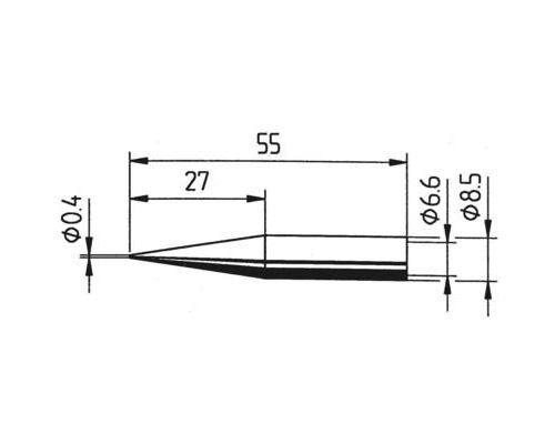 842 Ud Lf Punta Di Saldatura Forma Matita, Prolungata Dimensione Punta 0.4 Mm Contenuto 1 Pz. - Ersa
