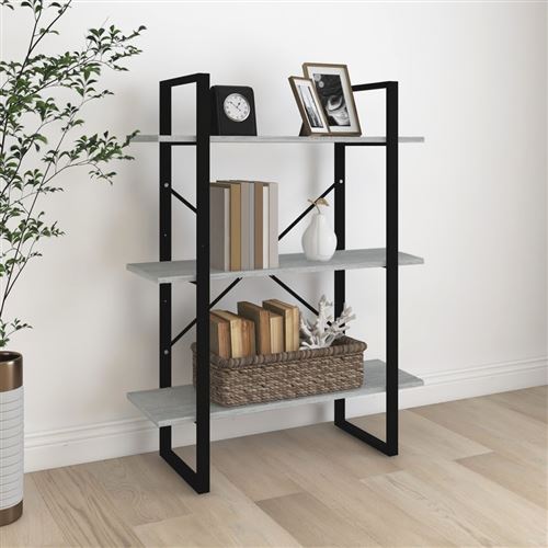VIDAXL - Bibliothèque Sonoma - 80x30x105 cm - Gris - Image 3