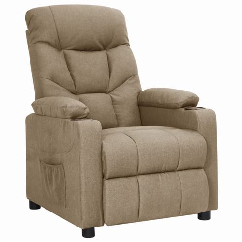 Non Communiqué Taupe Fauteuil Inclinable Tissu