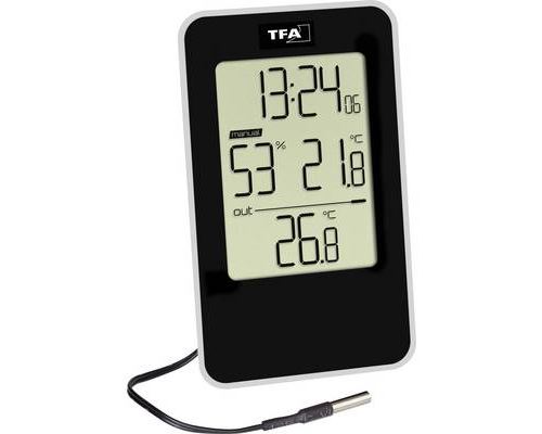Tfa Dostmann Noir Thermo-Hygromètre - Image 2