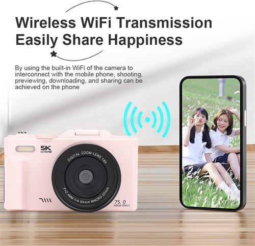 Mini Appareil Photo Porte-clés 1080p – Écran 0,96", Carte 32 Go Incluse – 4 Filtres, Flash LED – Connectivité USB-C – Cadeau Gadget