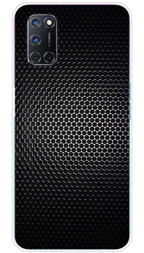 Coque en silicone imprimée compatible Oppo A52 A72 Dark Metal