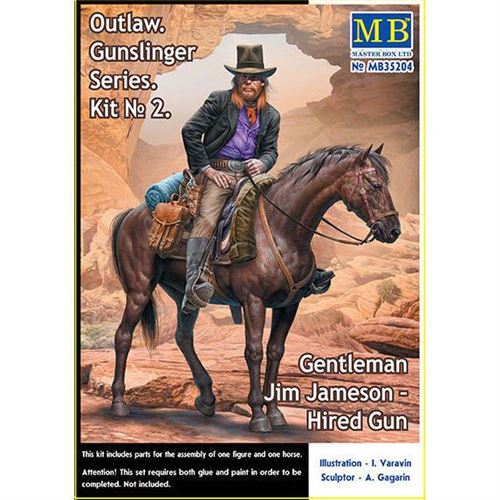 Outlow. Gunslinger Series. Kit No.2. Gentleman Jim Jameson - Hired Gun - 1:35e - Master Box Ltd.