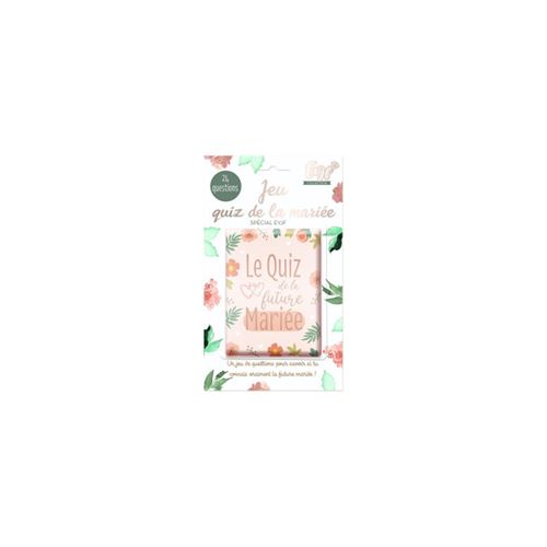 Jeu pour EVJF - Quizz de la future mariée - Enterrement de vie de jeune fille - Adulte