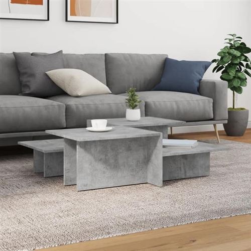 Vidaxl Gris Tables Basses 2 Pcs - Image 3