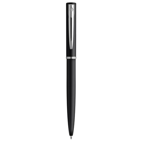 WATERMAN Graduate Allure Stylo bille, laque noire satinée, recharge encre bleue pointe moyenne, Coffret cadeau