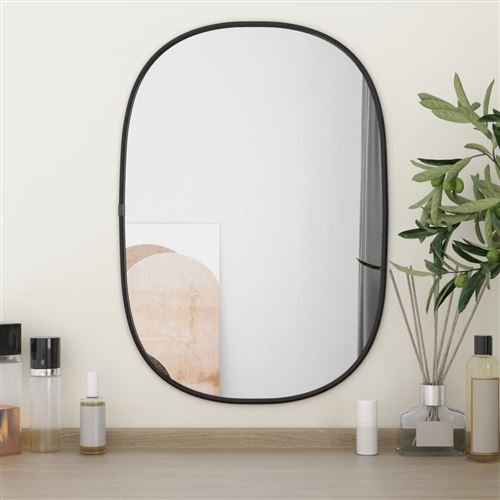 vidaXL Miroir mural Noir 50x35 cm