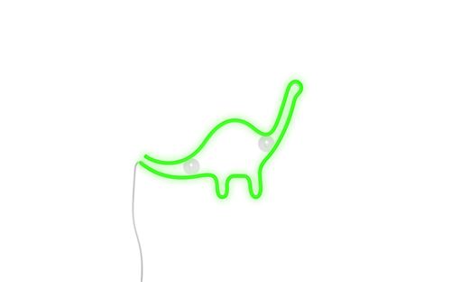 Non Communiqué Vert Eclairage Néon Dinosaure