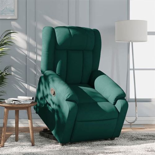 VIDAXL - Fauteuil de relaxation inclinable - Tissu - Vert - Image 2