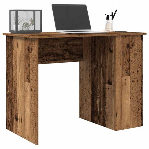 Bureau vieux bois 100x55x75 cm bois d ingénierie