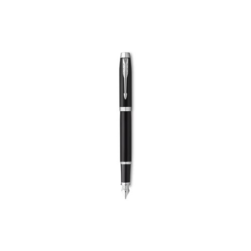 Non Communiqué Noir Parker Im Essentiel Stylo Plume, Mat, Plume Fine, Encre Bleue, Coffret Cadeau