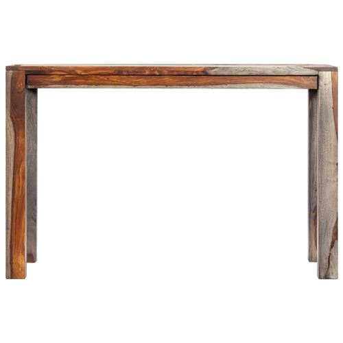 vidaXL Table de salle à manger Gris 118x60x76 cm Bois de Sesham solide
