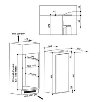 WHIRLPOOL Réfrigérateur encastrable 1 porte ARG94211N