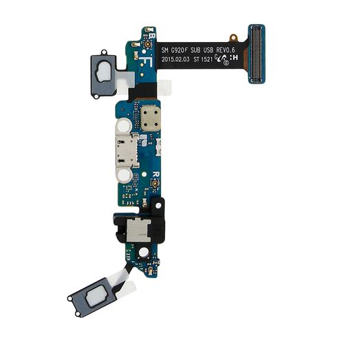 Connecteur de Charge pour Samsung S6 Entrée micro-USB avec Micro Prise Jack et Bouton Central Clappio