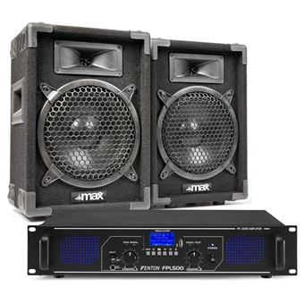 MAX8 Kit Sono DJ et amplificateur Bluetooth 800W - idéal pour les DJs mobiles et animer vos soirées - 1