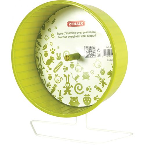 Meilleurs prix pour Roue d'exercice pied métal, ø20 cm, vert anis, pour rongeurs.
