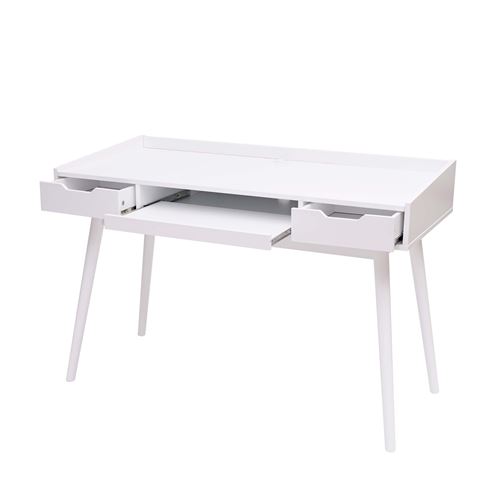 Mendler Blanc Bureau Hwc-A70b, Table Pour Ordinateur, Mdf 120X55cm - Image 3