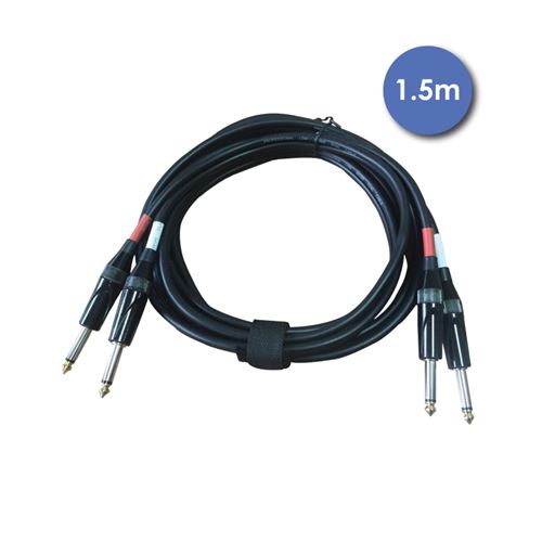 Power Studio Audiocab 4025 - Câble 1,5m - JACK MONO Mâle - JACK MONO Mâle