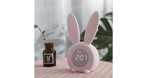Alarme lapin mignon horloge numérique creative led snooze cartoon horloge électronique 575