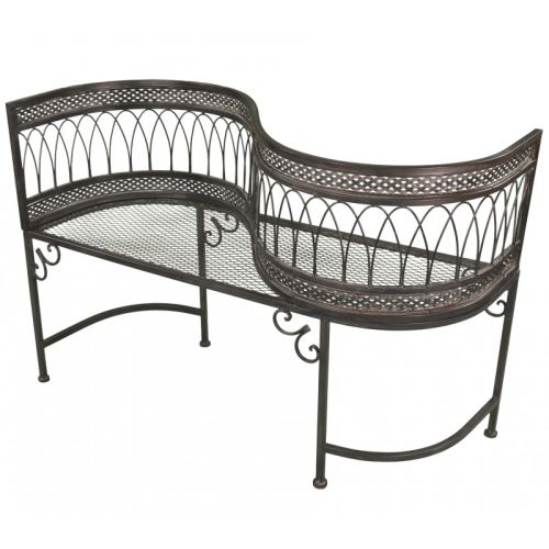 Banc Conversation Confident Causeuse Banquette en S en Fer 40x74x108cm