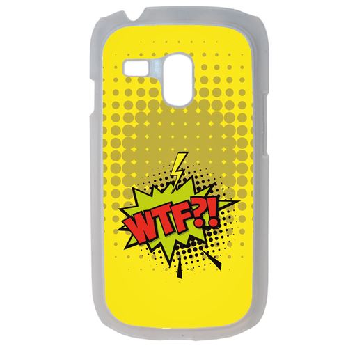 Coque Wtf Fond Jaune Compatible Samsung Galaxy S3 Mini Transparent