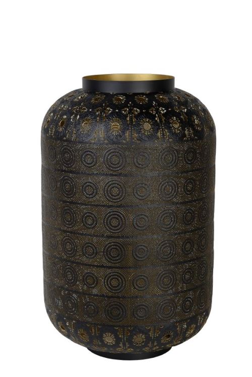 Lucide TAHAR - Lampe De Table - Ø 39 cm - Noir