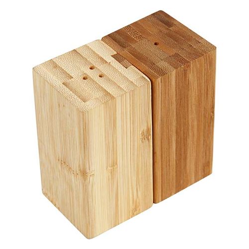 Salière et poivrière en bambou à customiser 9 x 5 cm - Creotime
