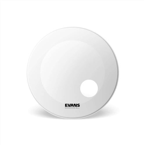 Evans BD22RGCW - Peau de résonance de grosse caisse blanche EQ3 sablée, 22 pouces