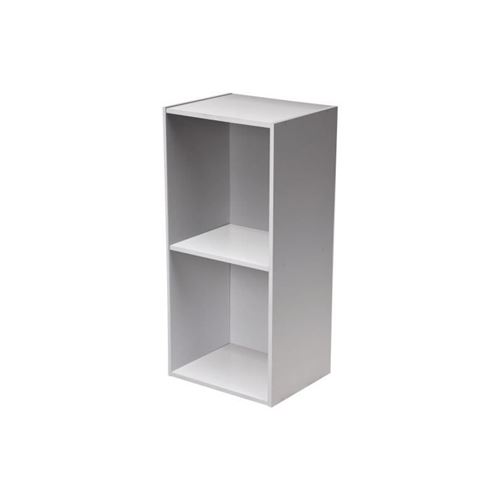 Homea cube de rangement avec 2 niches 67,6x34,4x29,5 cm blanc