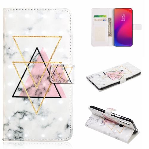 Etui en PU impression de motif de décor de spot lumineux Triangle pour votre Huawei P Smart Z