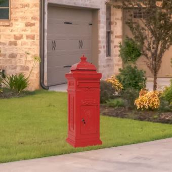Boite Aux Lettres A Pilier Aluminium Vintage Antirouille Rouge Maison Et Jardin Decorations Fentes A Lettres Rouge Boite Aux Lettres Et Numeros De Rue Achat Prix Fnac