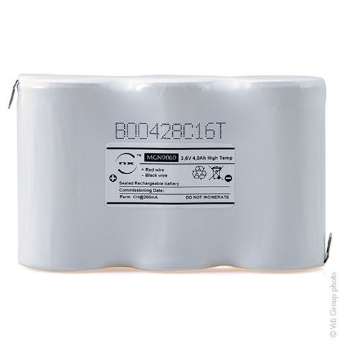 Batterie eclairage secours 3xD ST1 Faston 4.8mm 3.6V 4Ah - NX