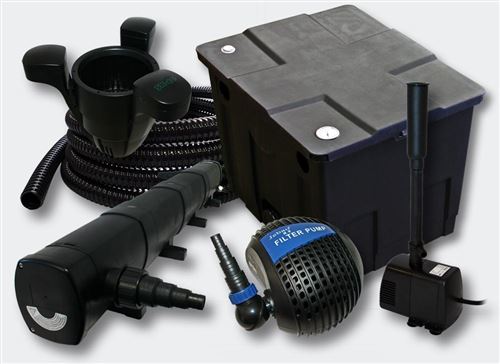 Comparer les prix de Kit de filtration de bassin 12000l UVC 72 Watts Pompe Skimmer Fontaine 4216494