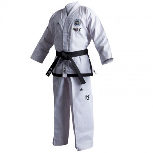 adidas taekwondopak Dobok ITF Black Belt Championblanc