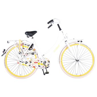 Salutoni Cartoon Velo Grand Mere 28 Pouces Femme Frein A Retropedalage Blanc Velos Achat Prix Fnac