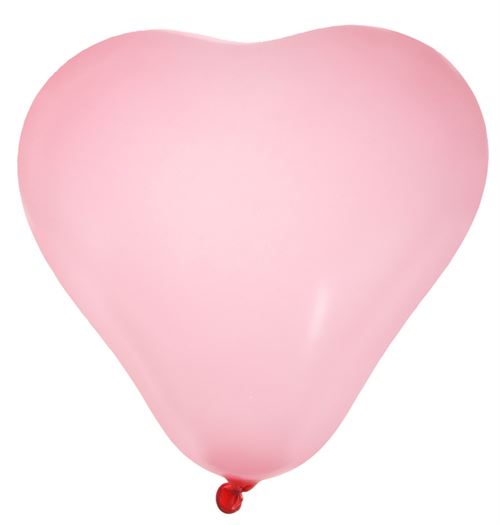 Ballon coeur rose en latex (x8) REF/4442