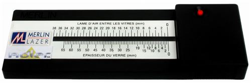 Jauge Merlin Mesure Épaisseur Verre/Vitrage - Adler - 18360H