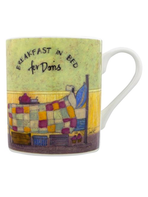 Sam Toft Tasse de Chine d'os Breakfast In Bed For Doris blanc