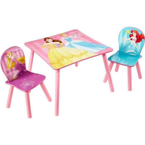Disney Table et chaise 3 pièces Princesse 45x63x63cm Rose WORL660020