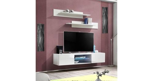 Meuble tv mural design fly iii 160cm blanc