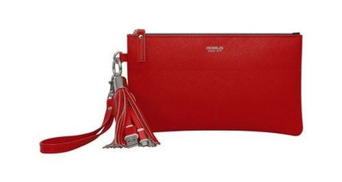 Mobilis Origine Pouch - Étui pour téléphone portable - imitation cuir - rouge