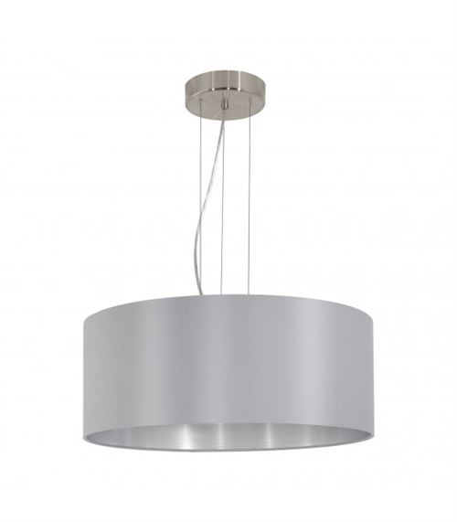 Eglo Lampe 31606 intérieur, métal, E27, gris