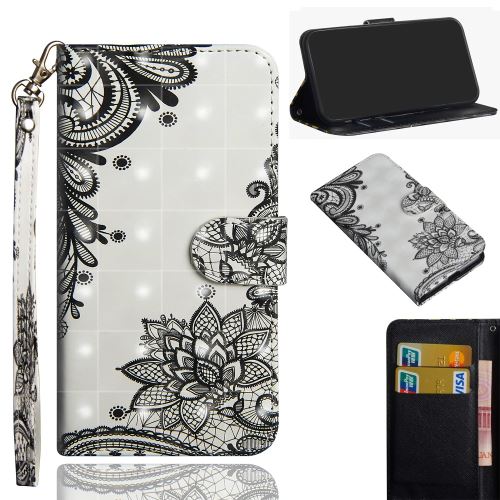 Coque en TPU style de peinture avec sangle fleurs en dentelle pour votre Xiaomi Redmi K20/K20 Pro/Mi 9T/Mi 9T Pro