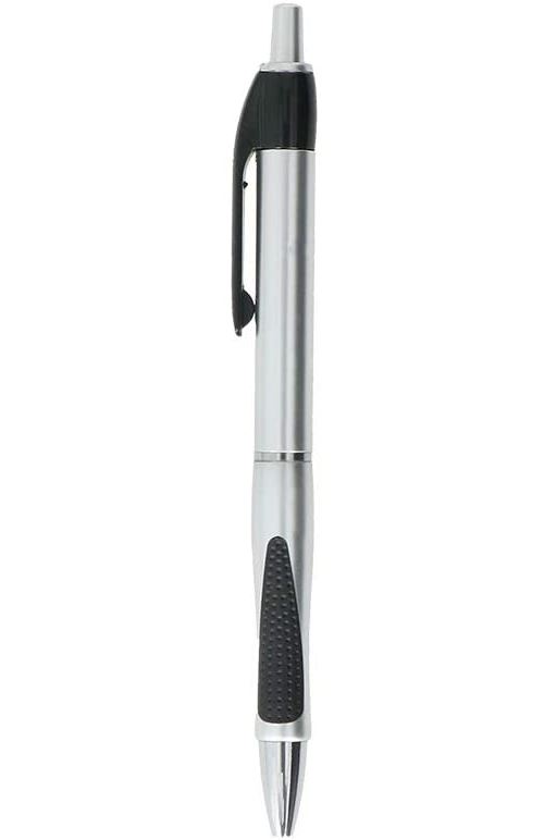 stylos à bille rétractables Argenté/noir 0,7 mm PM Bingo Lot de 25