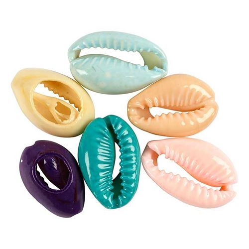 Creotime chaîne coquilles plastique unisexe 2 cm 6 pièces